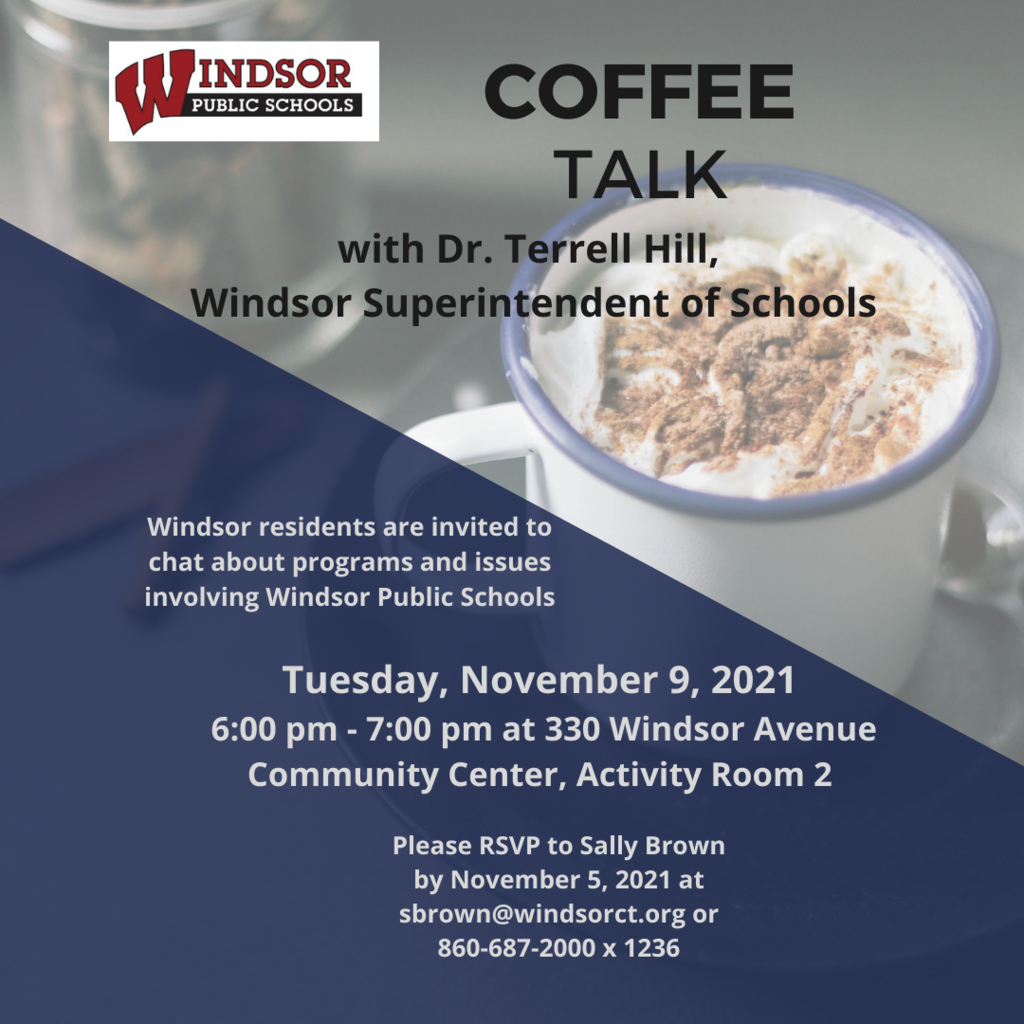 Coffee Talk on Nov. 9 from  6-7PM flyer