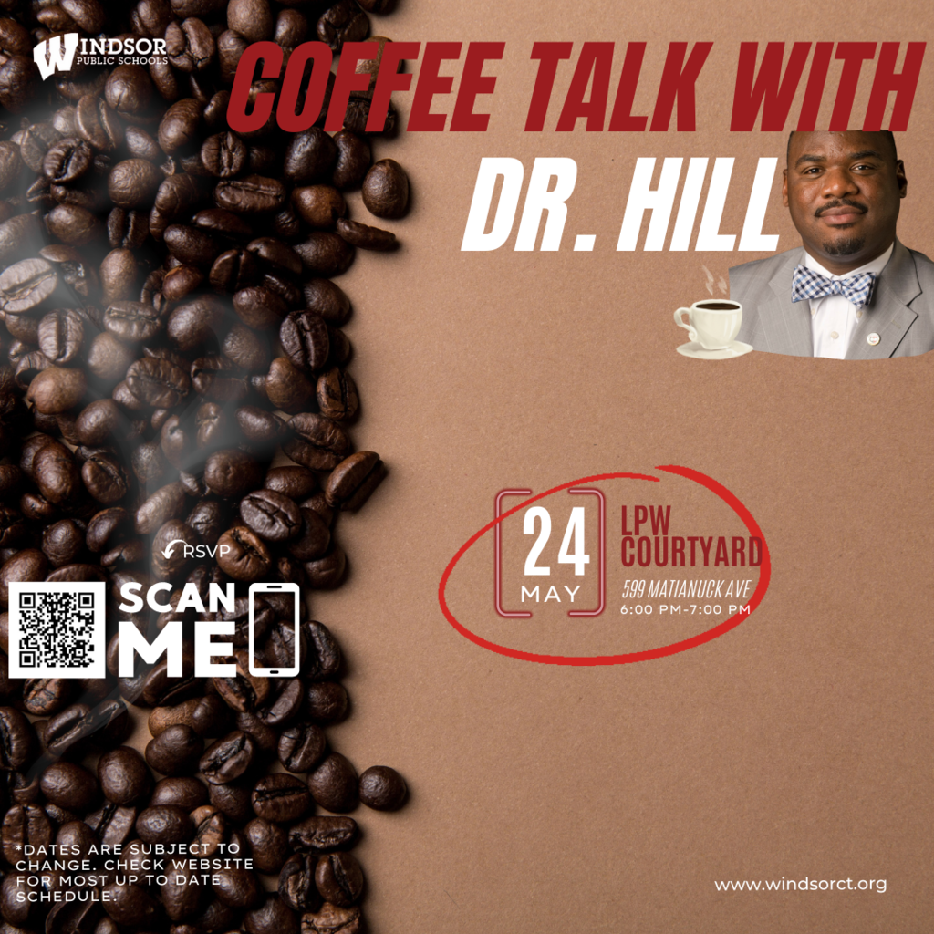 Join us tomorrow, Wednesday, May 24th, at 6 PM, as WPS proudly presents a Special Courtyard Coffee Talk with Dr. Hill! Prepare to be inspired and informed as we unveil exciting updates about WPS for this summer and beyond.   Don't miss out on this remarkable opportunity to connect with the vibrant Windsor community. Be part of the conversation and embrace the spirit of #weareWINdsor!  RSVP HERE > https://tinyurl.com/4v2utcmb
