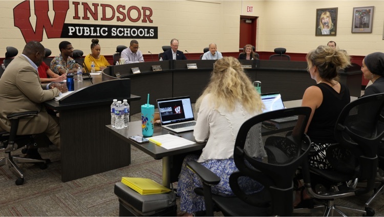 Dr Hady shakes the WPS boe as they unanimously vote to approve her appointment as assistant superintendent for instructional services 