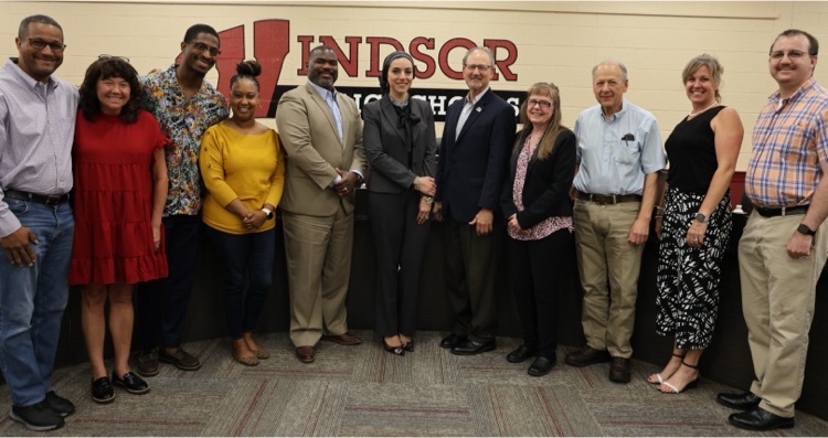 Dr Hady pictured with the WPS BOE, Superintendent, Dr. Hill and Director of HR and Business Services, Danielle Batchelder. 